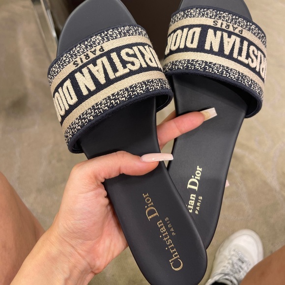 Christian Dior Deep Navy Sandals - Picture 1 of 4